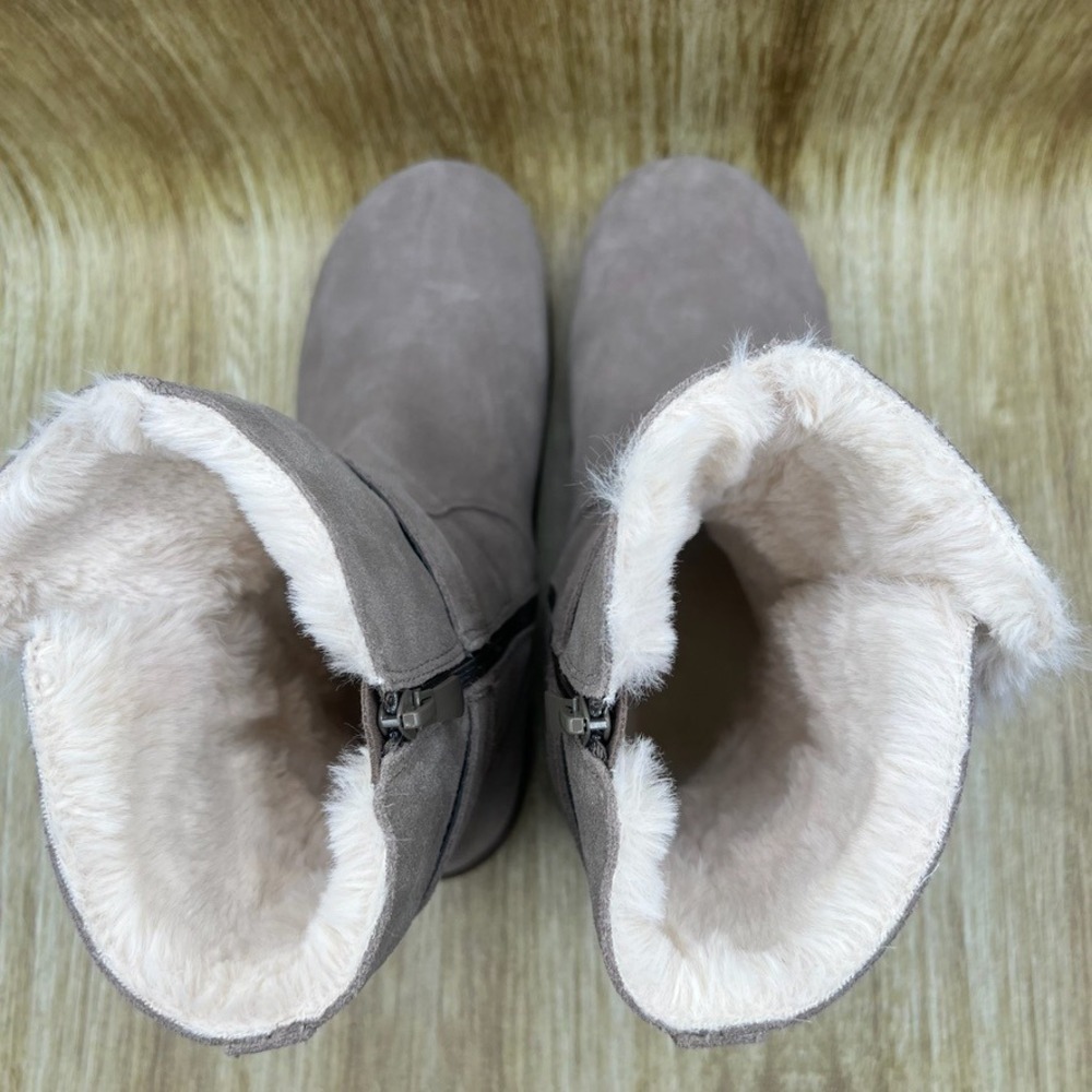 Orthofeet Claire Faux Fur Women's Size 9 Wide Lined Water Repellent Suede Boot - Picture 6 of 9